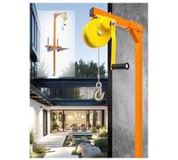 Herramienta práctica para elevación Aire Acondicionado portátil, Altura 15 m/49,21 pies, Capacidad 660 Libras, Soporte grúa Desmontable para una fácil instalación Aire Acondicionado Exteriores, SOP