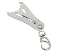 Herramienta precisa de comprobación de tamaño de rosca para bricolaje y tareas profesionales con comodidad de llavero (plata)