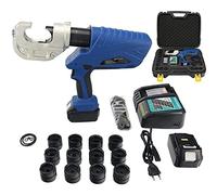 Herramienta profesional de crimpado hidráulico recargable de 120 KN, 13 juegos de troqueles para terminales de cable de 10 a 400 mm², crimpadora eléctrica automática para cableado eléctrico de alta