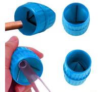Herramienta profesional de desbarbado de tubo para alisado de bordes externos internos para tubos de aluminio de cobre y latón de PVC PPR de 5 a 38 mm de diámetro, color azul ligero (SKU)