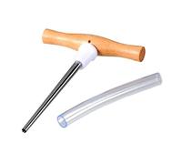 Herramienta profesional de escariador de violín cónico ergonómico con mango de madera para reparación y mantenimiento de instrumentos, acero inoxidable para instrumentos de cuerda