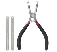 Herramienta profesional de extracción de trastes de guitarra de acero al carbono con 2 espaciadores diseñados para reparar guitarras sin complicaciones