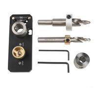 Herramienta profesional de guía de taladro de perfil de aluminio compatible con la serie 20/30/40 con manga de taladro y brocas escalonadas para una colocación fiable de agujeros