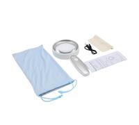 Herramienta profesional de lupas de mano con lente a prueba de reflejos y visibilidad mejorada para observaciones detalladas, lupa ligera con luz