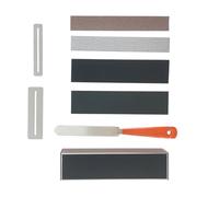 Herramienta profesional de nivelación de trastes de guitarra adecuada para nivelación de precisión y apósito suave de trastes con agarre ergonómico, juego de nivelación de trastes con papel de lija