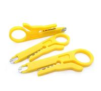 Herramienta que prensa hidráulica, 5 unids multifunción alambres amarillos de stripper for cortador portátil engarzado hogar Cable arrugador Accesorios for el Herramienta(3pcs Wire Stripper)