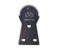 Herramienta raspadora de coco de acero inoxidable, rallador manual con hoja dentada para coco fresco, hoja trituradora para eliminación de carne para recetas tailandesas (conejo doble, dientes