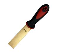 Herramienta raspadora de madera para paneles de yeso, cuchillo de masilla de latón, raspador de pintura de 1,5 mm de grosor con mango de goma, rascador de papel pintado, herramienta esencial de