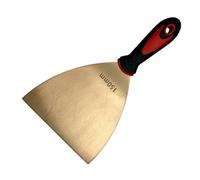 Herramienta raspadora de madera para paneles de yeso, cuchillo de masilla de latón, raspador de pintura de 1,5 mm de grosor con mango de goma, rascador de papel pintado, herramienta esencial de