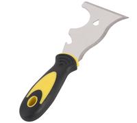 Herramienta raspadora, herramienta de pintor 13 en 1 de acero inoxidable, herramienta profesional de raspador de papel tapiz múltiple que incluye rodillo de pintura, raspador recto, raspador curvado y