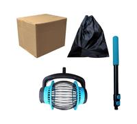 Herramienta recolectora de tuercas de aluminio ligero con mango antideslizante, adecuada para huertos, césped, pelotas de tenis, recogedor de tuercas