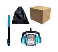 Herramienta recolectora de tuercas de aluminio ligero con mango antideslizante, adecuada para huertos, césped, pelota de tenis, recogida telescópica de frutas para árboles