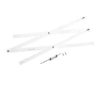 Herramienta reductora de dibujo, regla de metal, 50 cm, escala de hombre, plegable, pantógrafo, copia, rluer, para reglas del hogar con agujeros