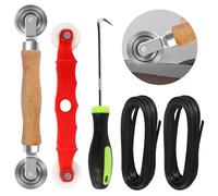 Herramienta Retractor Retractor para Mosquitera, 4 Piezas Instalar Mosquitera Repuesto, Mosquitera Accesorios con 20m X 5mm Mosquitera Repuesto