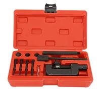 Herramienta Rompe Cadena y Remachadora para Cadena de Moto, Kit de Reparación, Compatible con Cadenas 428-530 - Acero Cromado de Alta Durabilidad, Uso Profesional en Motos y