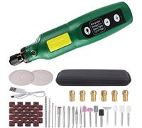 Herramienta Rotativa Inalámbrica Eléctrica, Herramienta Múltiple de 5 Velocidades, 3000-15000 Rpm, Kit de Herramientas Rotativas Recargables de 3,7 V, Para Lijar, Pulir, Taladrar, Grabar y Grab green