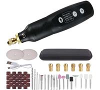 Herramienta Rotativa Inalámbrica Eléctrica, Herramienta Múltiple de 5 Velocidades, 3000-15000 Rpm, Kit de Herramientas Rotativas Recargables de 3,7 V, Para Lijar, Pulir, Taladrar, Grabar y Grab black