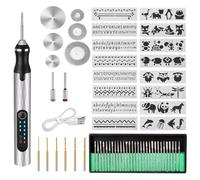 Herramienta rotativa inalámbrica profesional para grabado con 18000 RPM y batería de larga duración para manualidades, tallado de madera, pulido de joyas y grabado de metales.