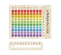 Herramienta sensorial de madera para aprendizaje de matemáticas, tabla de multiplicación de boj con números táctiles para estudiantes de jardín de infantes y escuelas, tablero de práctica de