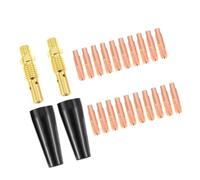 Herramienta sin boquillas de soldadura de repuesto, 24 piezas de construcción de goma de cobre para operaciones eficientes, boquilla resistente al desgaste