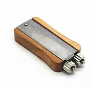 Herramienta tensora de alambre de acero inoxidable y madera para mantenimiento de colmena de abeja con mango ergonómico para tensar la base del peine seguro en colmena, 13 cm, plata