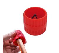 Herramienta universal 2 en 1 para desbarbar tubos de cobre, desbarbador de tuberías, desbarbador de plástico, tubo de cobre para trabajos de limpieza interior y exterior de tubos, 5-38 mm, rojo (1