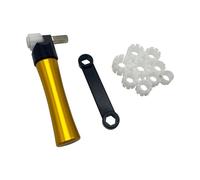 Herramienta versátil y práctica para joyas con mecanismo de bloqueo hemisférico y cuerpo de aleación de aluminio para un ajuste seguro del canal. Mango integral para neumáticos