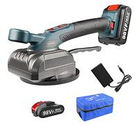 Herramienta vibratoria eléctrica para baldosas, máquina vibradora automática para baldosas, para losas de mármol de Piedra de Granito, Potencia máxima de succión 100 kg (Tamaño : 2 baterías)