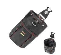 Herramienta Waist Bag, Woodworking Storage Pouch, 5,91 in Belt Clip Organizer, Small Pocket, Authentic Fabric Hammers for Tape Measures, Nails, Screws, Drills, Workshop,