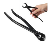 Herramientas Bonsai 205 mm, Kit Jardineria Bonsai Profesionales de Acero Inoxidable, Cortador Concavo de Borde Redondo, Alicates Oblicuos para Eliminar Ramas Pequeñas, Protuberancias y Nudos, Negro