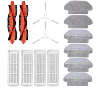 Herramientas compatibles con Adecuado para aspiradora Compatible con Xiaomi STYJ02YM (Mi Robot Mop-P), componentes lavables, cepillo blanco/negro, filtro Hepa, rueda de fregona(Set G)