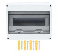 Herramientas compatibles con Caja de distribución para exteriores de 12 vías con riel incorporado, diseño de tapa abatible transparente, amplia aplicación para el hogar, la industria y el comercio