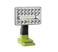 Herramientas de 18V Luz LED Foco de largo alcance para exteriores 18W 2000LM Linterna Luz de trabajo LED inalámbrica Compatible con Ryobi ONE+ 14.4V-18V Batería de iones litio Ni-Cd Ni-Mh P107 P108