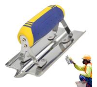 Herramientas de acabado de hormigón: bordeadora de hormigón de acero inoxidable, ranuradora de hormigón con extremos curvos/rectos, bordeadora manual para corte de precisión | Agarre ergonómico