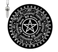 Herramientas de adivinación | Gráficos de péndulo de Caucho,Kits de Brujas, Tablero de péndulo de Brujas, Tablero del Espíritu Santo la decoración del Altar Espiritual, radiestesia, Suministro Wi