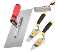 Herramientas De Albañilería, 3 Piezas Paletas De Albañilería Con Mango Suave | Suministros De Construcción Para Reparación Paisaje Piso Edificio Boullage Stuc-gadgets Laying Brick Construct