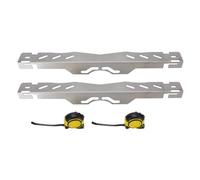 Herramientas de Alineación de Ruedas 2 Piezas, Acero Aleado 60x6x5,3cm, Plateas de Convergencia Grises - Medición Precisa con Cinta Métrica 5m, Ideal ATV y Motos