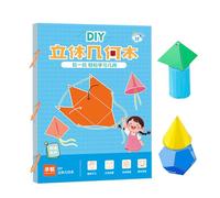 Herramientas De Aprendizaje De Geometría - Libro De Aprendizaje De Geometría 3D Con Cuerda Para Tirar | Materiales Educativos De Enseñanza Para Educación En El Hogar Aula Niños Niñas -29.7x21cm