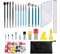 Herramientas de arcilla polimérica, herramientas de modelado, kit de herramientas para esculpir manualidades de cerámica de arcilla para manualidades, escultura