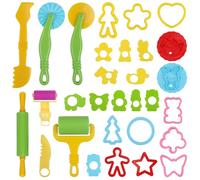 Herramientas de Arcilla y Masa DOITEM con Modelos y Moldes, Accesorios de Masa de Plástico Moldes Cortadores de Masa de Plástico Formas de Animales, Colores Variados, 29 PCS