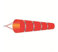 Herramientas de aviación confiables y altamente visibles el 150cm para el calcetín de viento rojo hecho del material fuerte del poliéster de la parada del rasgón