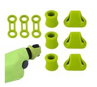 Herramientas de bloqueo de cuerdas de mosquetón de escalada, 6 x 2 x 0,5 cm, kit de seguridad de silicona resistente, juego de topes de fijación de cuerdas de aparejo de rescate | Rappel, montañismo