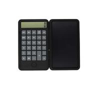 Herramientas De CáLculo Calculadora, Bloc De Notas, Tableta Escritura LCD, Calculadoras 6 Pulgadas, Pantalla 12 Dígitos, Tableros Planificación Adecuadas para Colegio Y Hogar(Black)