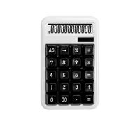 Herramientas De CáLculo Calculadora De Escritorio con Energía Solar 12 Dígitos Pantalla LCD For Cálculos Oficina Adecuadas para Colegio Y Hogar(Black)