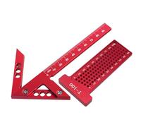 Herramientas De Carpintería Compactas Y Prácticas Regla Aleación Aluminio Medidor Agujeros En Forma T Para Marcas Mediciones Eficientes Instrumentos Medición Duraderos