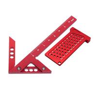 Herramientas De Carpintería Compactas Y Prácticas Regla Aleación Aluminio Medidor Agujeros En Forma T Para Marcas Mediciones Eficientes Instrumentos Medición Duraderos