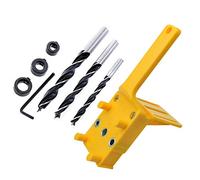 Herramientas de carpintería Enclavijar Jig 6/8 / 10 mm portátil agujero de ocultación plantilla Conjunto de carpintería Espiga de Madera de autocentrado Perforadora Taladro Guía de localización de la
