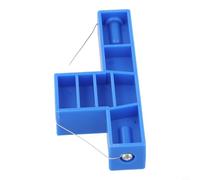 Herramientas de corte de cerámica, ángulo ajustable para esculpir arcilla y trabajo de costillas de cerámica, borde biselado de precisión para cortar arcilla a 30, 45, 60 grados, 11 x 5 cm, azul