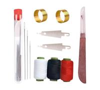 Herramientas De Costura - Set De Hilos Y Agujas Para Costura Manual De 37 Piezas - Suministros de Manualidades para Reparar y Coser, para Sastrería, Cuero, Acolchado, Principiantes, Escuela y
