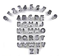 Herramientas de Decoración de Galletas para Galletas Cortador de Frutas con Letras del Alfabeto/Números Forma Molde DIY Hornear